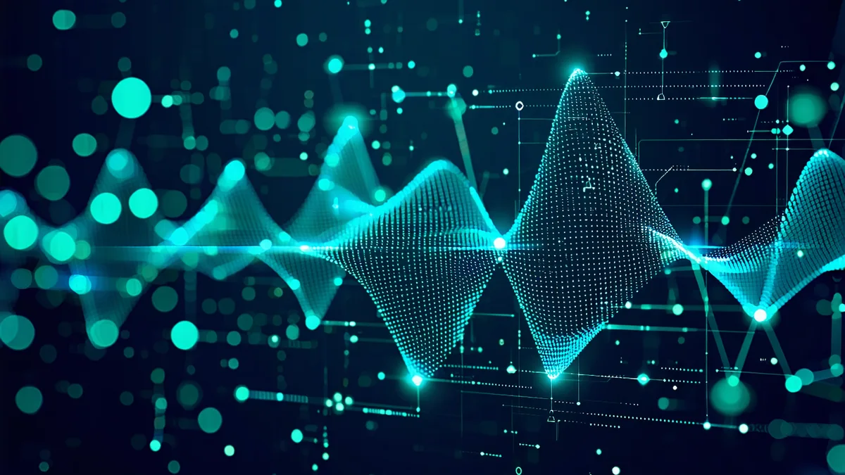 Abstract neural network and signal processing visualization