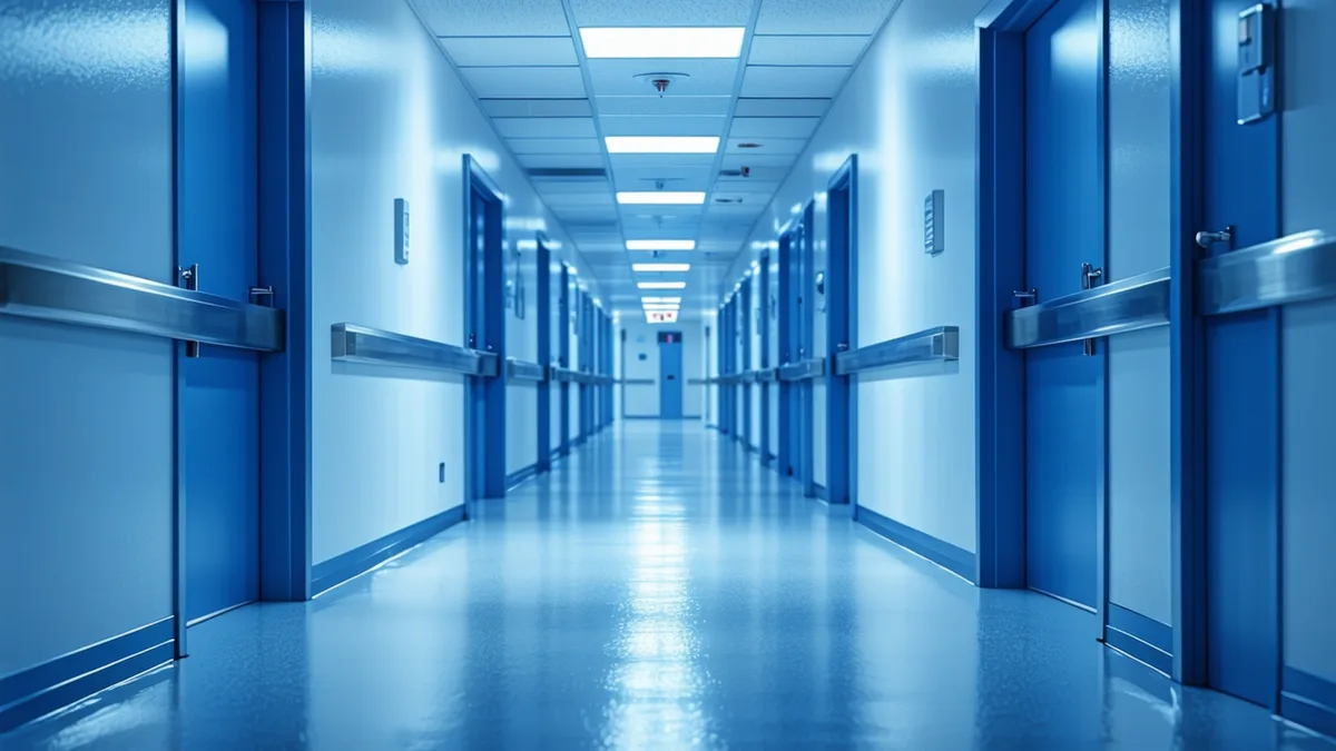 Clinical hospital environment with infection control measures